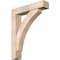 Ekena Millwork Thorton Block Smooth Bracket w/ Offset Brace, Douglas Fir, 7 1/2"W x 36"D x 44"H BKT0806X36X44THR05SDF - alternate 1